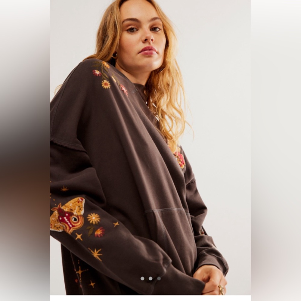 ISO DRIFTWOOD hallucination hooded black wash sweatshirt
